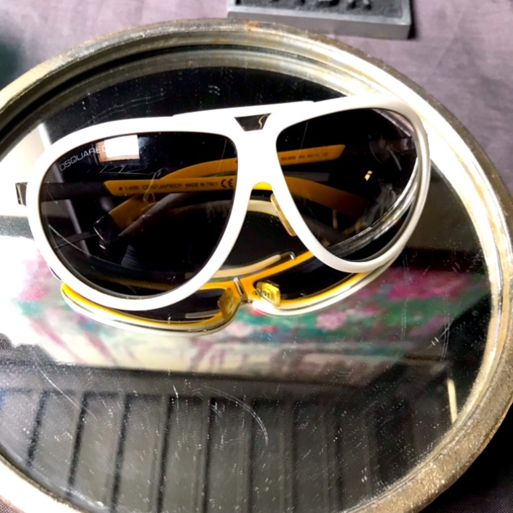 Dsquared White and Yellow Sunglasses